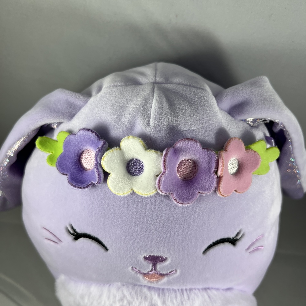 Squishmallows Lavender Flower Crown Bunny Plush Collectible Soft Whimsical Cute - Picture 2 of 6